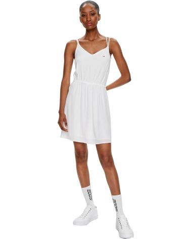 TOMMY JEANS ABITO BIANCO ESSENTIAL STRAPPY DW0DW17936 BLANCO