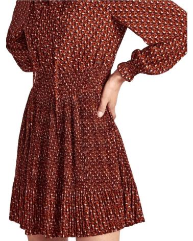 PEPE JEANS PLISSIERTES BOHO-KLEID ROT - MODELL PL953422 ROJO