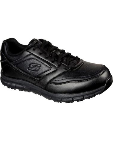 SKECHERS 77156EC BLACK SAFETY SHOES BLACK
