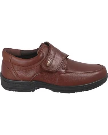 LUISETTI TUCSON 20412ST - ZAPATO DEPORTIVO DE HOMBRE EN PIEL MARRÓN CON CIERRE DE VELCRO MARRON