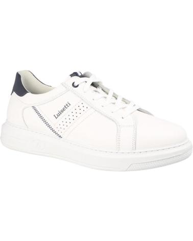 LUISETTI 39000ST - SCARPA SPORTIVA IN PELLE BIANCA DA UOMO BLANCO