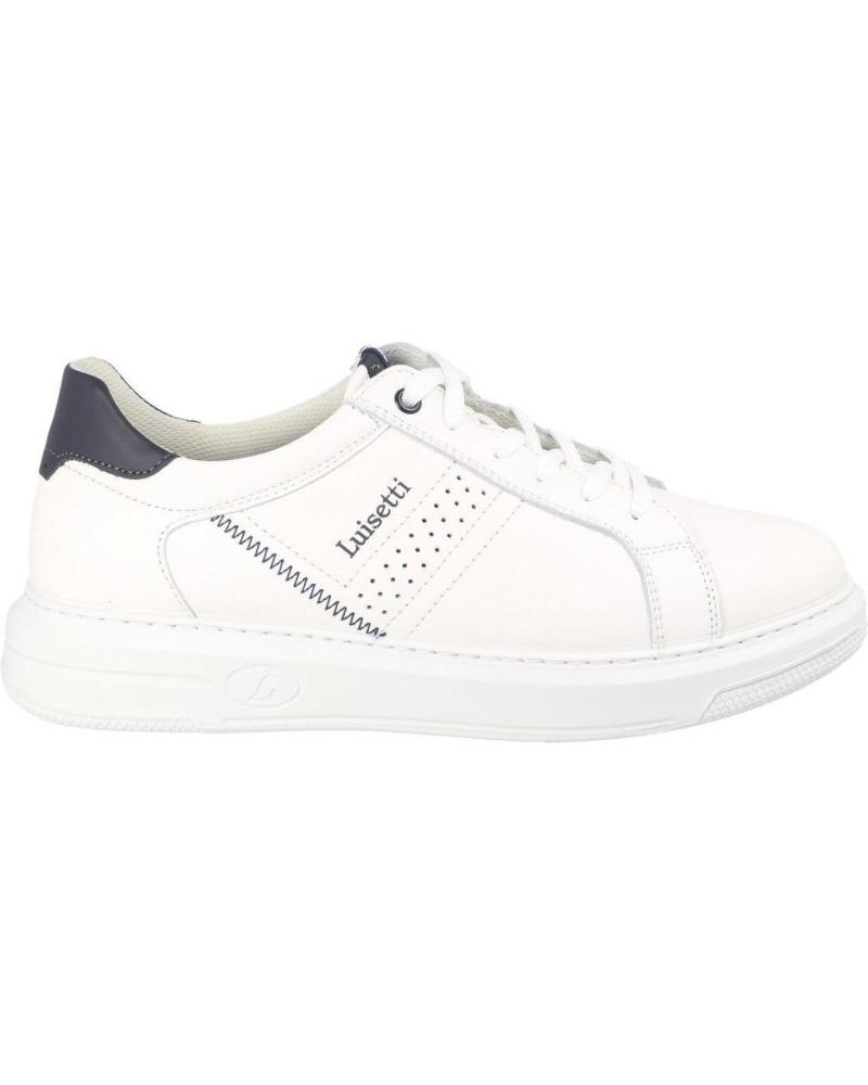 LUISETTI 39000ST - SCARPA SPORTIVA IN PELLE BIANCA DA UOMO BLANCO