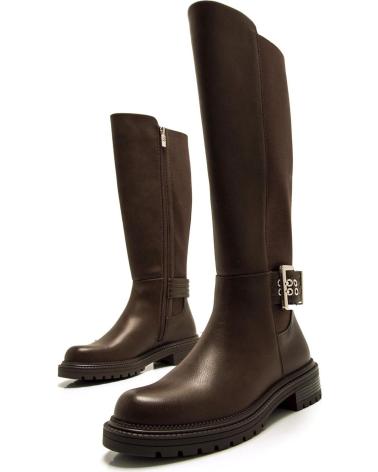 HOHE STIEFEL MTNG 54732 BRAUN MIT ZIERSCHNALLE MARRóN
