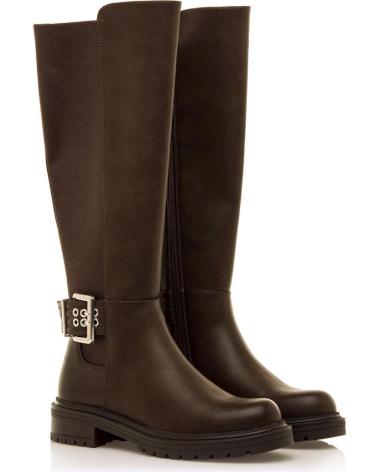 HOHE STIEFEL MTNG 54732 BRAUN MIT ZIERSCHNALLE MARRóN
