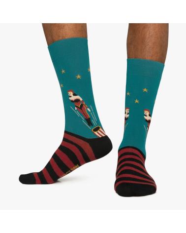 JIMMY LION HUMAN CANNONBALL BLUE SOCKS AZUL