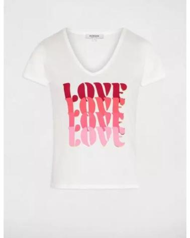 MORGAN T-SHIRT MANGA CURTA 251-DAMOUR BRANCA COM ESTAMPA 'LOVE' BLANCO