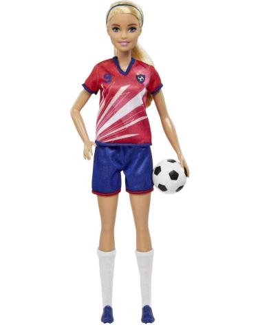POUPÉE BARBIE FOOTBALLEUSE MATTEL GAMES AVEC BALLON ET UNIFORME MULTICOLORE MULTICOLOR