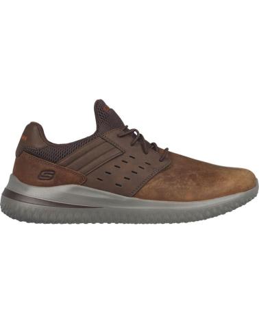 SKECHERS DELSON 3.0 EZRA 210308 MARRÓN CUERO CUERO