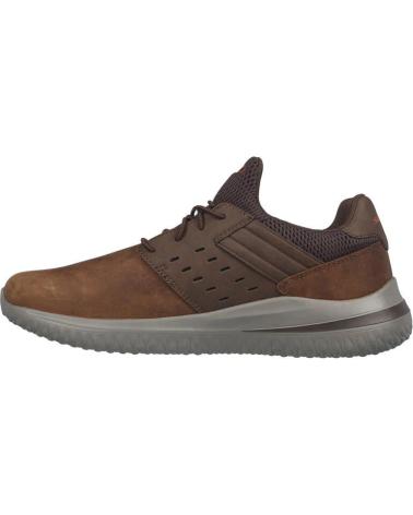 SKECHERS DELSON 3.0 EZRA 210308 MARRÓN CUERO CUERO