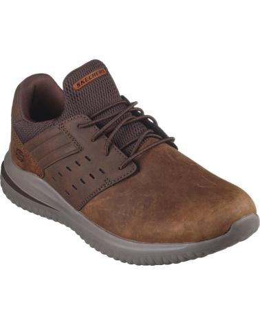 SKECHERS DELSON 3.0 EZRA 210308 MARRÓN CUERO CUERO