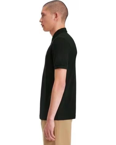 FRED PERRY POLO M6000 SLIM FIT PLAIN BLACK CHROME NEGRO