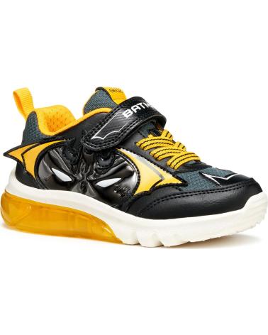 GEOX CIBERDRON J56LBC SPORTLICHE LEUCHTSCHUHE BATMAN SCHWARZGELB BLACKYELLOW