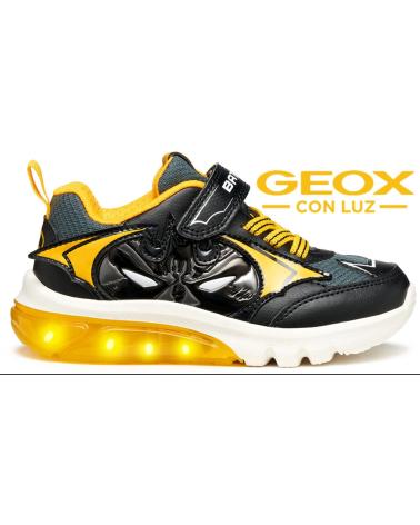 GEOX CIBERDRON J56LBC SPORTLICHE LEUCHTSCHUHE BATMAN SCHWARZGELB BLACKYELLOW