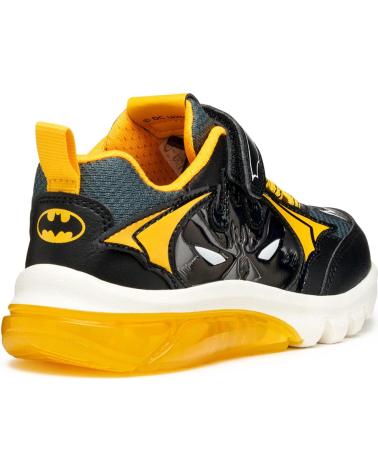 GEOX CIBERDRON J56LBC SPORTLICHE LEUCHTSCHUHE BATMAN SCHWARZGELB BLACKYELLOW