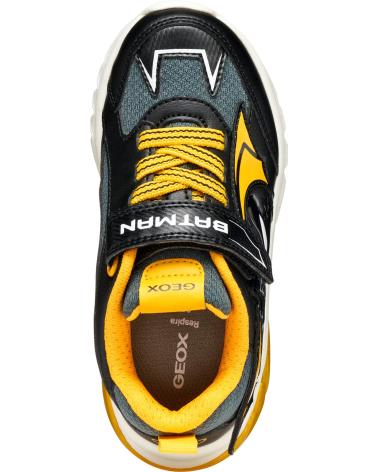 GEOX CIBERDRON J56LBC SPORTLICHE LEUCHTSCHUHE BATMAN SCHWARZGELB BLACKYELLOW