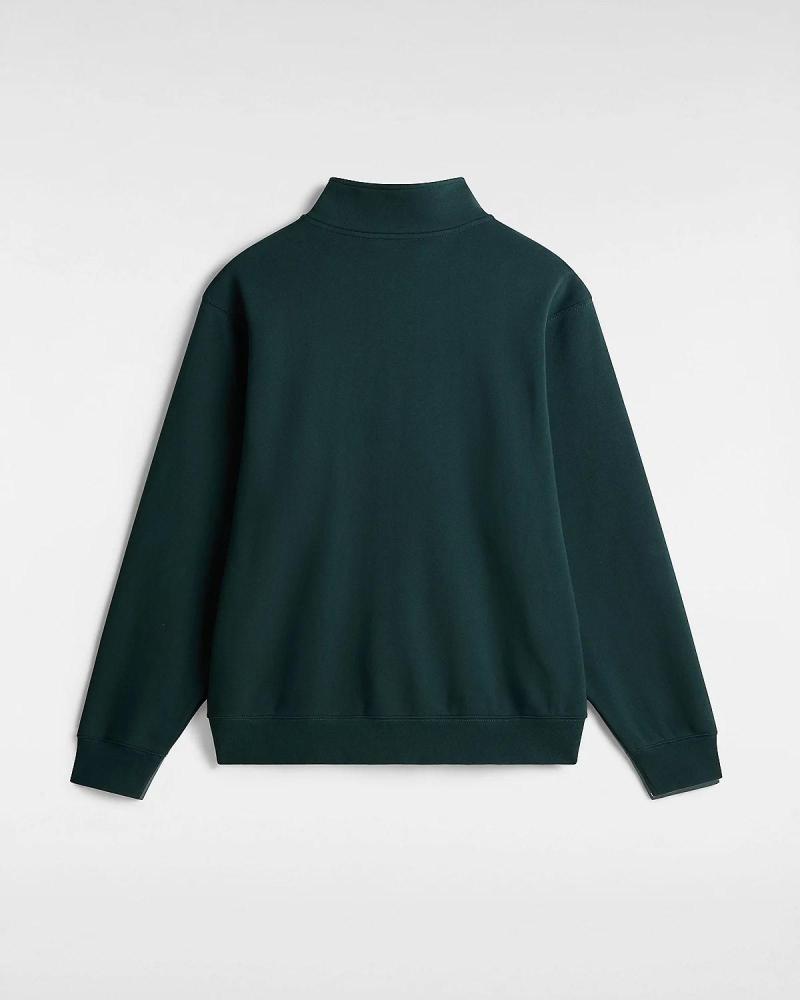 VANS OFF THE WALL LOCKERER HALF-ZIP PULLOVER GRÜN X62LN1 VERDE