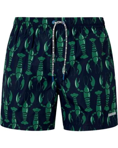 PEPE JEANS LOBSTER PMB10392 NAVY BLUE SWIM SHORTS WITH LOBSTER PRINT AZUL