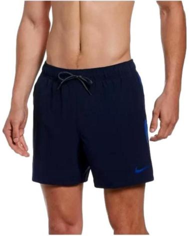 NIKE VOLLEY NESSB500 NAVY BLUE SWIM SHORTS WITH BLUE DETAILS AZUL