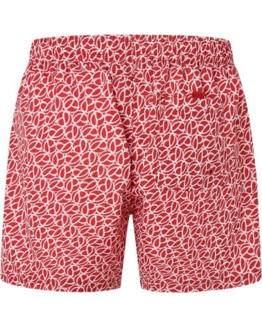 CALÇÕES DE BANHO PEPE JEANS PRINT PMB10394 VERMELHO COM PADRÃO GEOMÉTRICO ROJO