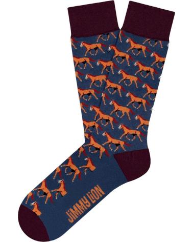 JIMMY LION CALZINI FANTASIA CAVALLI BLU AZUL