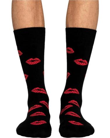 JIMMY LION KISSES SOCKEN SCHWARZ NEGRO