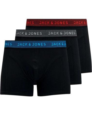 JACK & JONES 3ER PACK ENGANLIEGENDE BOXERSHORTS 12127816 SCHWARZ NEGRO