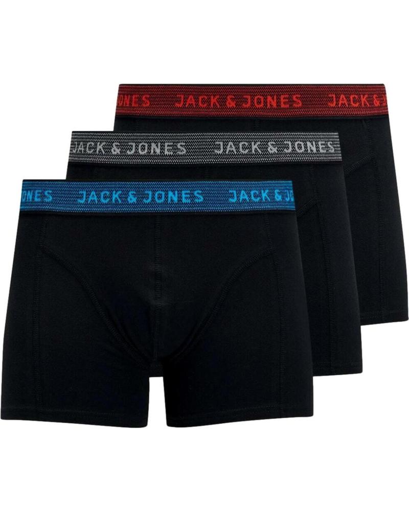 JACK & JONES 3ER PACK ENGANLIEGENDE BOXERSHORTS 12127816 SCHWARZ NEGRO