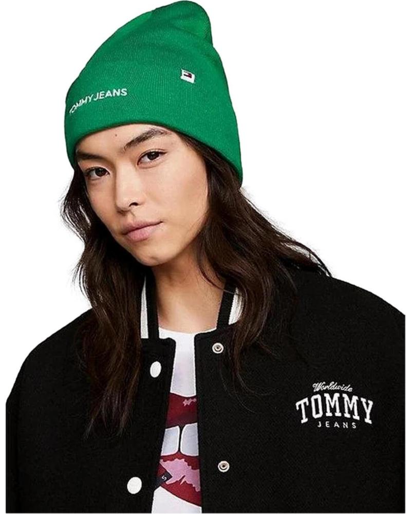 BERRETTO IN MAGLIA TOMMY JEANS AW0AW15843 VERDE DEFAULT TITLE