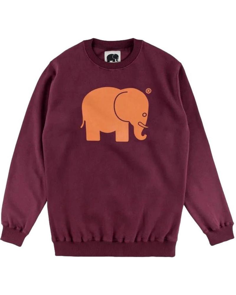 FELPA TRENDSPLANT 029020MBBC BORDEAUX CON ELEFANTE ROJO