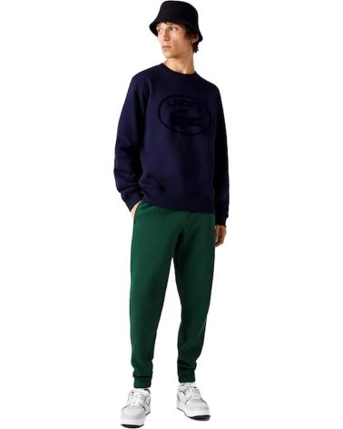 FELPA LACOSTE CON GRANDE LOGO SH025400166 BLU MARINO AZUL