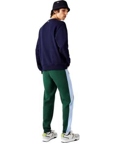 FELPA LACOSTE CON GRANDE LOGO SH025400166 BLU MARINO AZUL