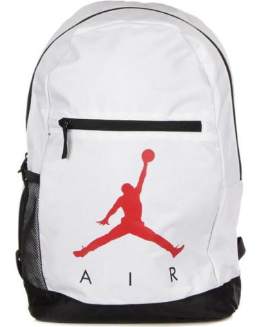 MOCHILA JORDAN 9B0503 BLANCA CON LOGO JUMPMAN Y AIR BLANCO