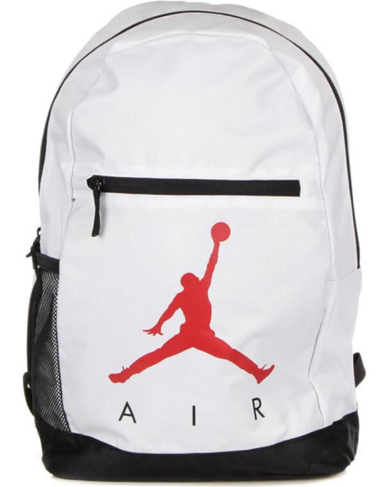 MOCHILA JORDAN 9B0503 BLANCA CON LOGO JUMPMAN Y AIR BLANCO