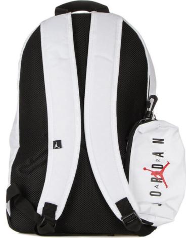 MOCHILA JORDAN 9B0503 BLANCA CON LOGO JUMPMAN Y AIR BLANCO