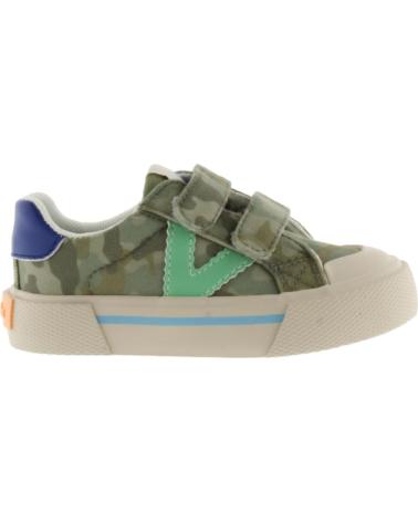 ZAPATILLAS VICTORIA TRIBU DE LONA KAKI CON TIRAS ADHERENTES