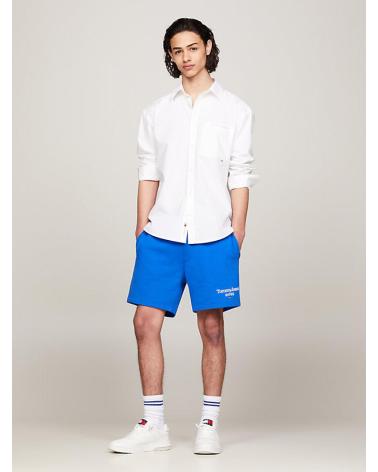 TOMMY JEANS CAMISA HOMBRE CLASICA RELAXED LOGO TOMMY DM0DM18959 BLANCO