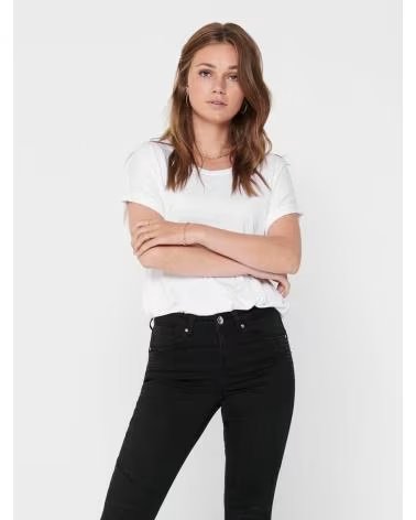 ONLY T-SHIRT BASIQUE MANCHES COURTES BLANC MODÈLE 15106662 AZUL