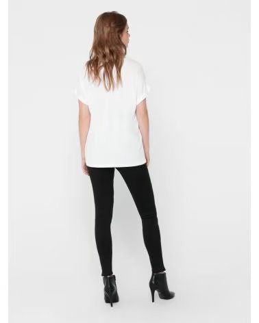 ONLY T-SHIRT BASIQUE MANCHES COURTES BLANC MODÈLE 15106662 AZUL