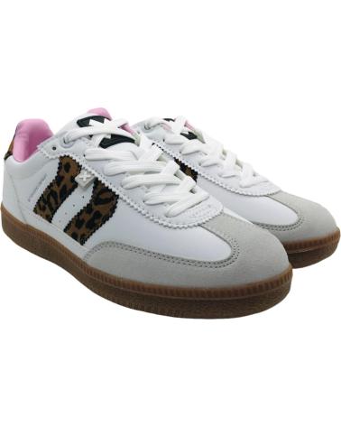 Lässige-sneaker-für-mädchen-XTI-XTI WEISSE FREIZEIT-SNEAKER MIT LEOPARDENMUSTER MODELL 151309-LEOPARDO