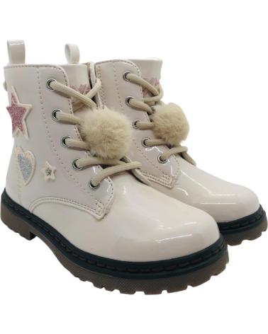 Stivaletti-De-Niña-XTI-XTI STIVALETTO MILITARE IN VERNICE PER BAMBINA 151092 BEIGE-BEIGE-BEIGE