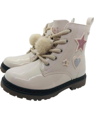 Stivaletti-De-Niña-XTI-XTI STIVALETTO MILITARE IN VERNICE PER BAMBINA 151092 BEIGE-BEIGE-BEIGE