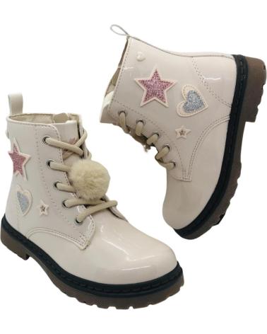 Stivaletti-De-Niña-XTI-XTI STIVALETTO MILITARE IN VERNICE PER BAMBINA 151092 BEIGE-BEIGE-BEIGE