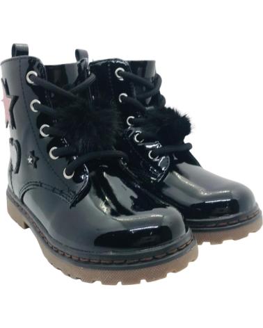 XTI BOTA NINA ESTILO MILITAR CHAROL KIDS 151092 NEGRO