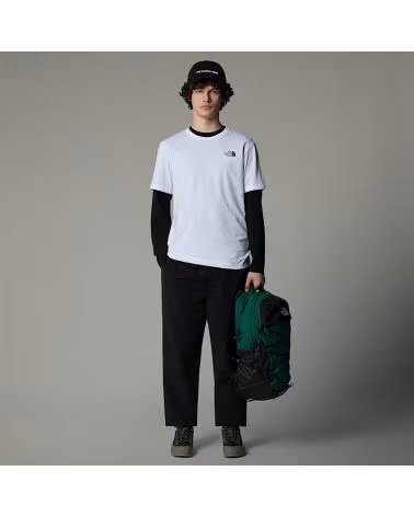 THE NORTH FACE T-SHIRT WEISS KURZARM MIT ROTES QUADRATLOGO BLANCO