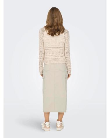 ONLY HIGH-WAISTED LONG SKIRT 15318851 BLACK NEGRO
