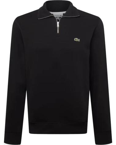 LACOSTE INTERLOCK SWEATSHIRT STEHKRAGEN REISSVERSCHLUSS SH1927 SCHWARZ NEGRO