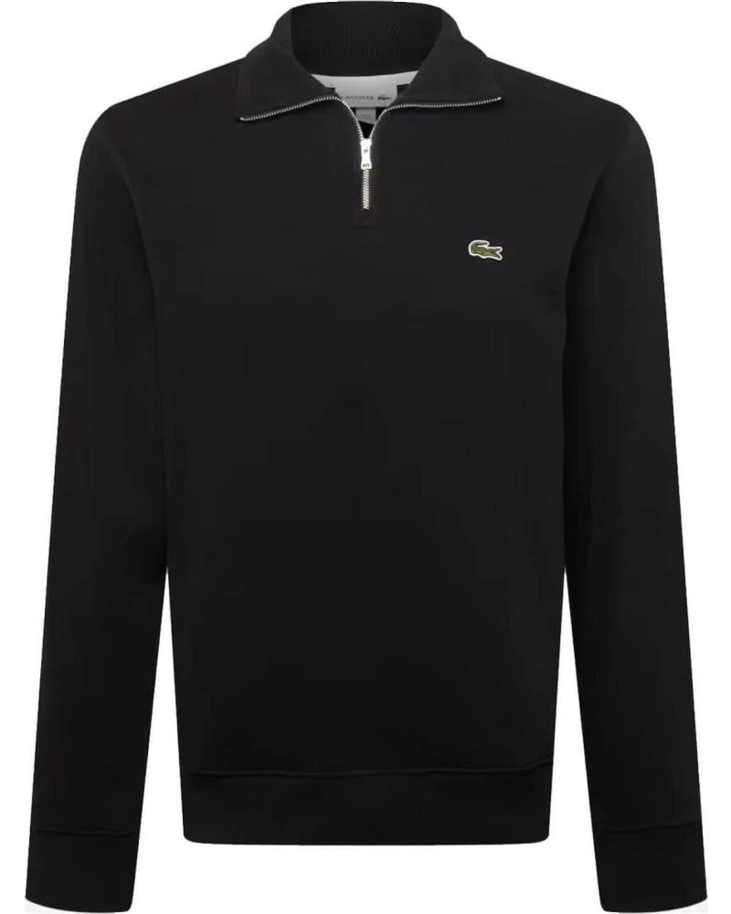 LACOSTE INTERLOCK SWEATSHIRT STEHKRAGEN REISSVERSCHLUSS SH1927 SCHWARZ NEGRO