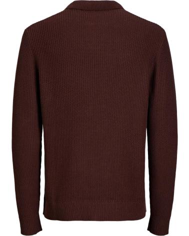 POLO A MANICHE LUNGHE JACK & JONES 12277993 MARRONE MARRóN