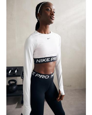 NIKE TOP CROP PRO DE MANGA COMPRIDA FV5484 BRANCO BLANCO