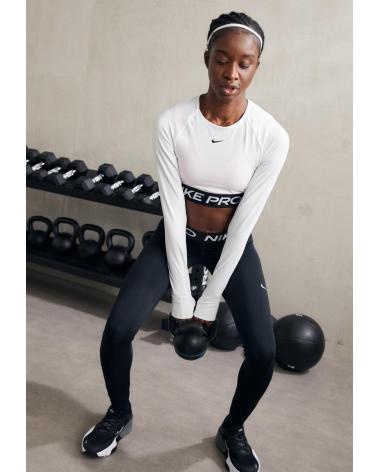 NIKE TOP CROP PRO DE MANGA COMPRIDA FV5484 BRANCO BLANCO